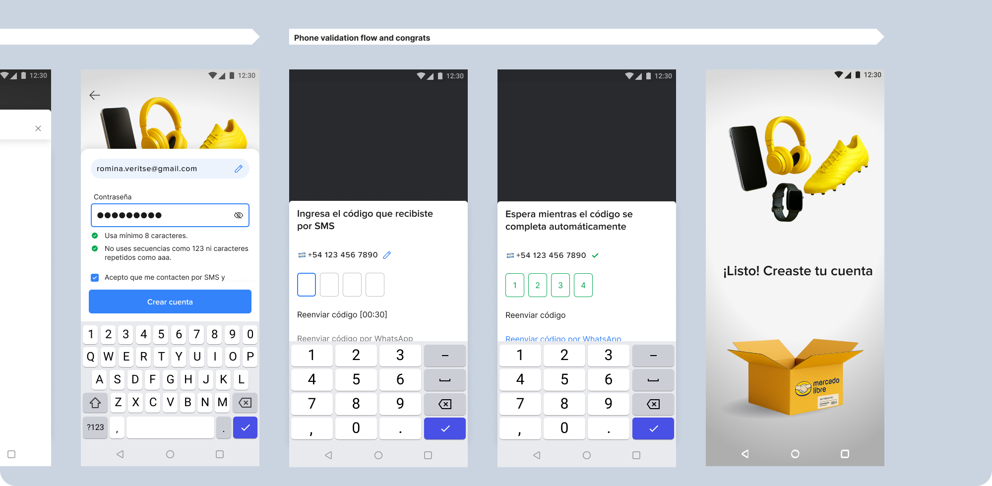 Sign up with email — flow part 2